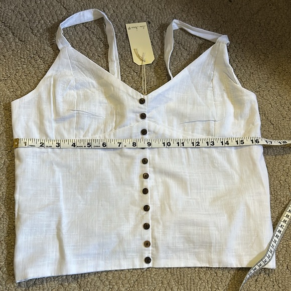 White cotton crop top - Picture 2 of 6